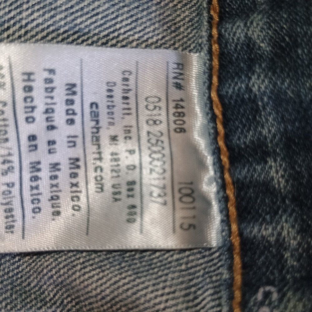 Vintage Carhartt Carpenter Jeans‎ 36x34 Relaxed Fit Workwear Distressed - Picture 14 of 15